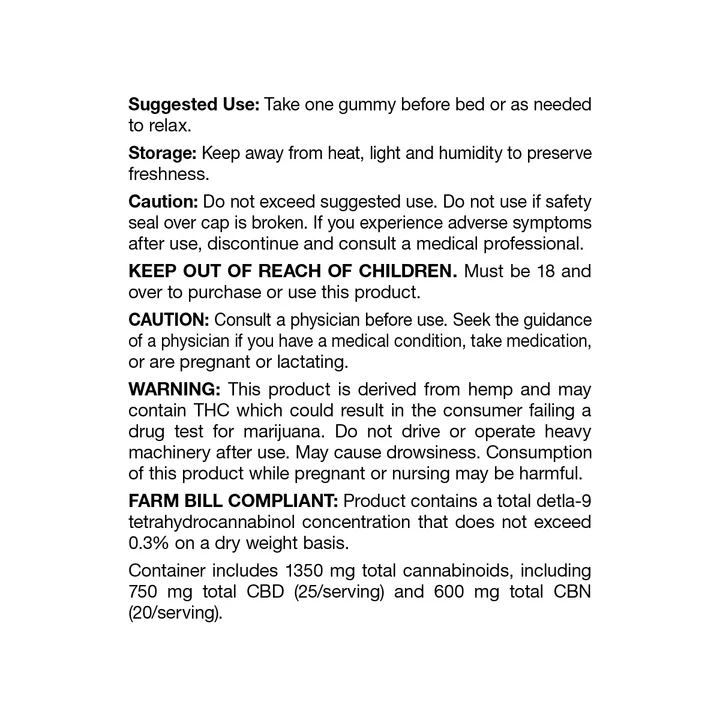 Szerokie spektrum CBD Sleep Gummies