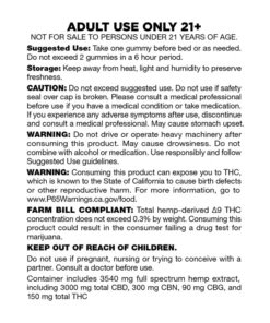 Pełne spektrum CBD uspokajające żelki