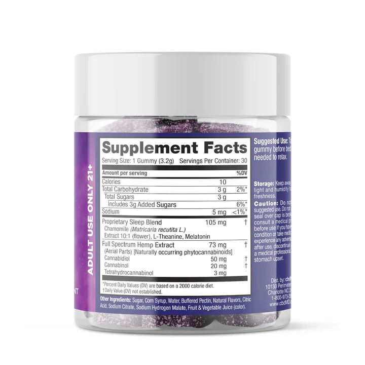 Delta 9 THC Lights Out Sleep Gummies