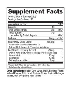 Delta 9 THC Lights Out Sleep Gummies