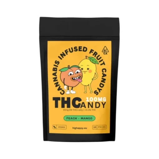 THCandy | Brzoskwinia Mango 100 mg | Konopne żelki
